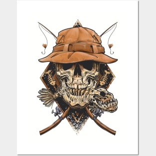 skull fisherman Posters and Art